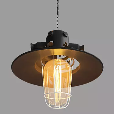 3-Light Ceiling Fixture 3D model image 1 