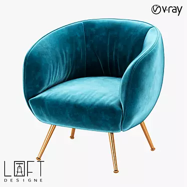 Contemporary Armchair: LoftDesign 2860 3D model image 1 