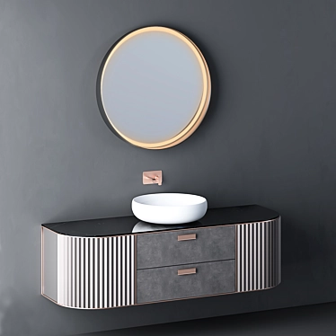 Modern Bathroom Vanity Set 3D model image 1 