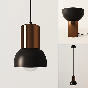 Modern Amina Pendant Lamp 3D model image 1 