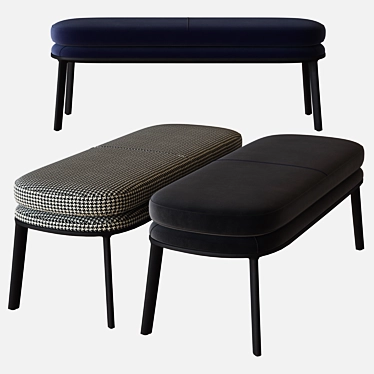 Sleek Caratos Bench: Modern Design 3D model image 1 