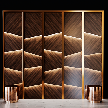 Title: Modern Izgolovie Panel Set 3D model image 1 