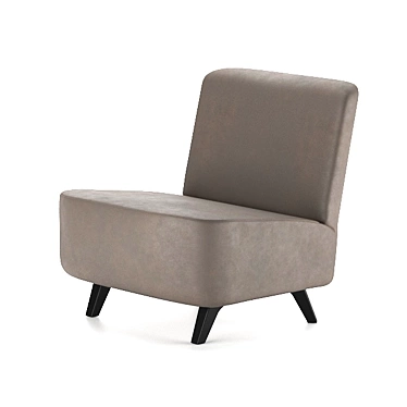 Elegant Leather Armchair 3D model image 1 