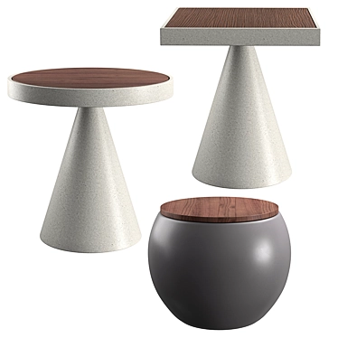 Modern Cone/Bongo Table by Andrea Parisio 3D model image 1 