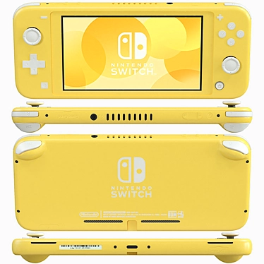 Nintendo Switch Lite - Sleek and Vibrant Yellow 3D model image 1 