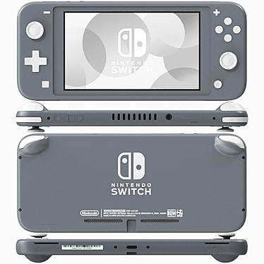 Ultimate Portable Gaming: Nintendo Switch Lite - Gray 3D model image 1 