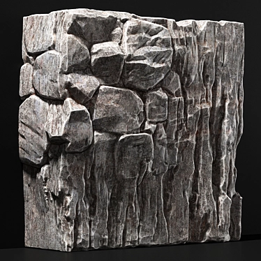 Massive Granite Slab Rock 3D model image 1 