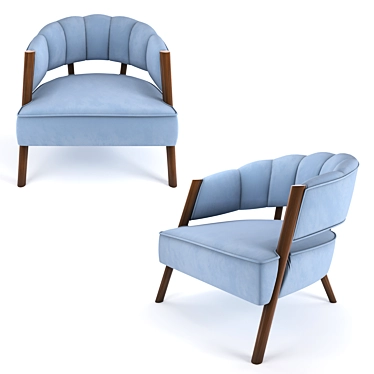 Elegant Ellen Armchair: Luxurious Comfort 3D model image 1 