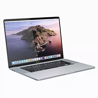 Sleek MacBook Pro 16 - Stunning Silver 3D model image 1 