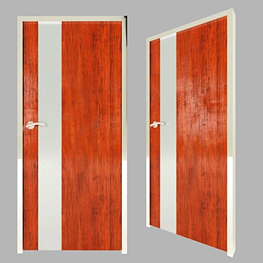 Wooden Steel-Look Door 3D model image 1 