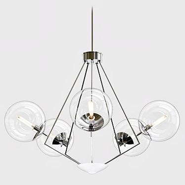 Elegant 6-Light Chandelier 3D model image 1 