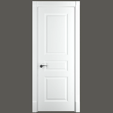 Turin 11 Classic Collection: Interior Door with White Enamel Coating 3D model image 1 