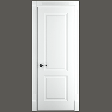 Provance Classic 1 | White Enamel Interior Door 3D model image 1 