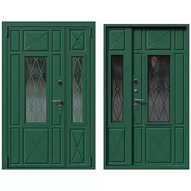 Premium European Door Solutions 3D model image 1 