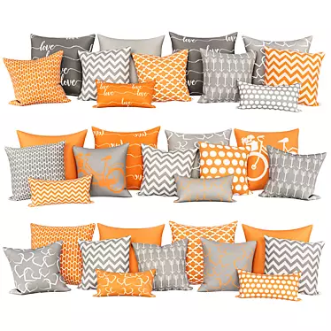 Accent Couch Toss: Sofa Pillows with Multiple Sizes 3D model image 1 