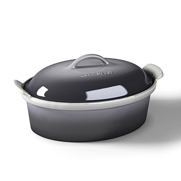 Le Creuset Oyster Oval Casserole 3D model image 1 