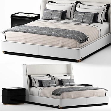 Reverie Bed: Luxury Meets Comfort  Transform Your Sleep 3D model image 1 