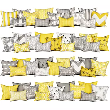 Accent Couch Toss: Chic Decor Pillows 3D model image 1 