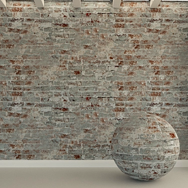 Vintage Brick Texture: Seamless, High Resolution 3D model image 1 