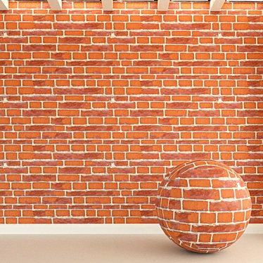 Vintage Brick Wall Texture 3D model image 1 