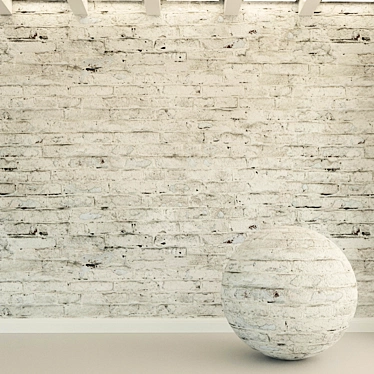 Weathered Brick Wall Texture 3D model image 1 