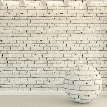 Vintage Brick Wall Texture 3D model image 1 