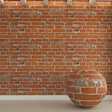 Vintage Brick Wall Texture - High Resolution 3D model image 1 