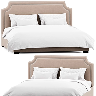 Modena Bed: Sleek and Stylish Sleep Solution 3D model image 1 