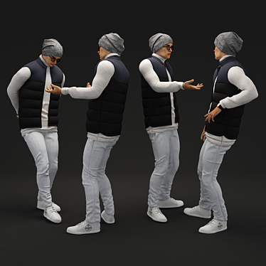 Man 2 Talking - High-Quality 3D Model 3D model image 1 