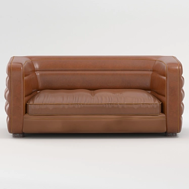 Luxurious Collins Leather Sofa 3D model image 1 