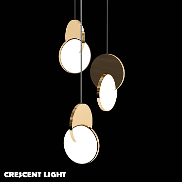 Elegant Eclipsed Pendant Light 3D model image 1 