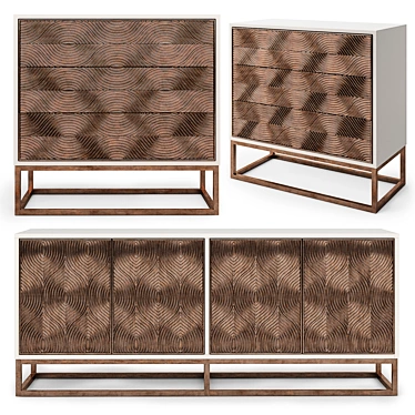 Glamorous Credo Chest & Credenza 3D model image 1 