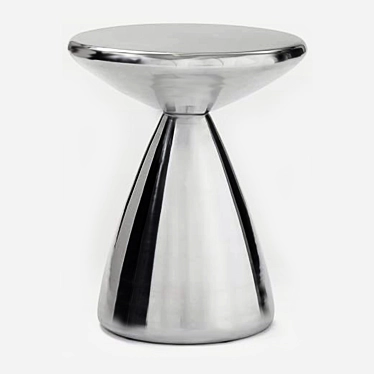 Sleek Silver Cosmo Side Table 3D model image 1 