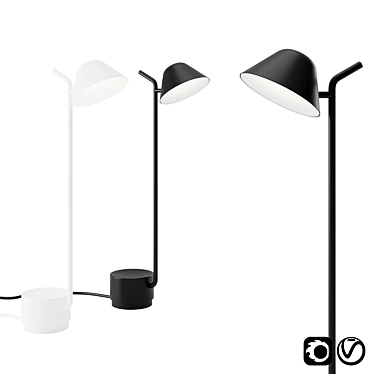 Sleek Peek Lamp: Minimalist Illumination 3D model image 1 