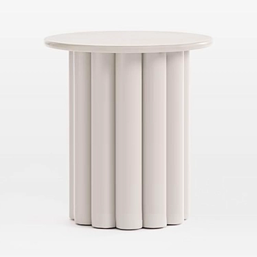 Elegant Hera Semi-Circle Side Table 3D model image 1 