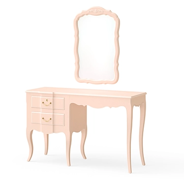 Elegant Provence Dressing Mirror for Girls 3D model image 1 