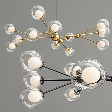 Kaver Shot Chandelier: Modern Design, LED Lights 3D model image 1 