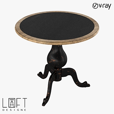 LoftDesigne 6859 Wooden Table 3D model image 1 