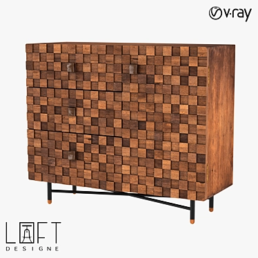 Contemporary Chest of Drawers with LoftDesigne 7089 Model 3D model image 1 