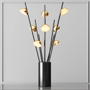 Bloom Vertical Table Lamp: Modern Art-Deco Design 3D model image 1 