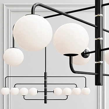 Berka Pendant Light: Modern Metal and Glass Lighting 3D model image 1 