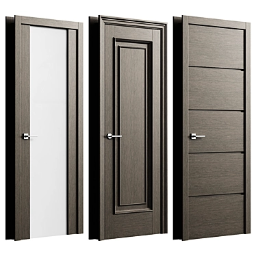 Modern Smooth V2 Door 3D model image 1 