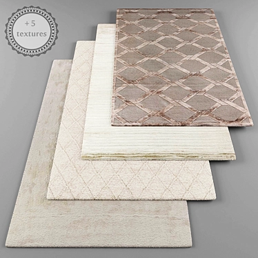 Modern Style Rug Collection with Bonus Textures 3D model image 1 