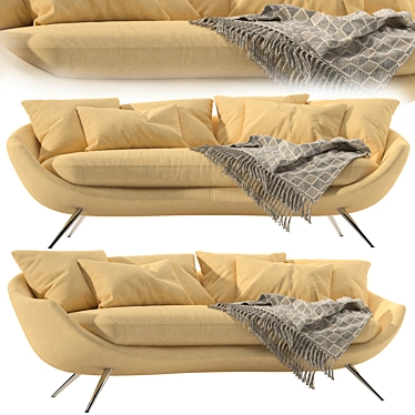 Luxury Comfort Seater: Sofa Désirée AVÌ 3D model image 1 