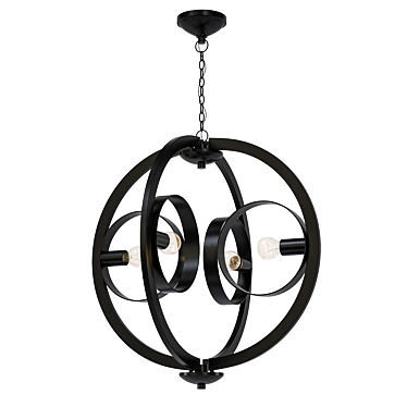 Orson Steel Medium Orb Pendant 3D model image 1 