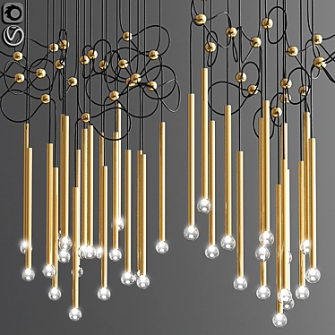 Sleek Nano Pendant Light 3D model image 1 