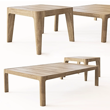 Natural Teak Malta Table 3D model image 1 