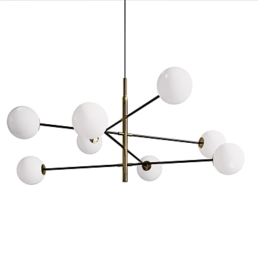 Sleek Modern Pendant Light 3D model image 1 