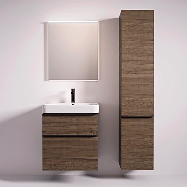 Geberit Smyle Washbasin: Elegant and Functional 3D model image 1 