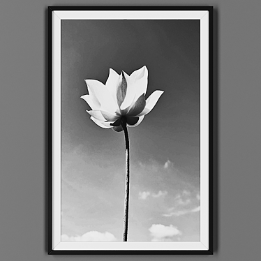 Elegant Black Framed Art 3D model image 1 